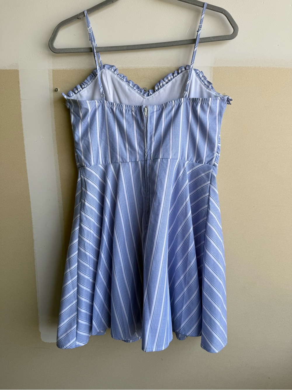 Trixxi Light Blue & White Striped Ruffle Sundress - Picture 3 of 4